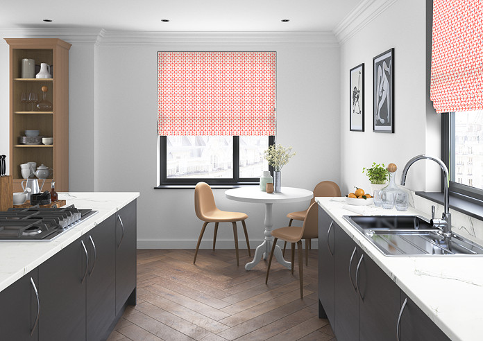 Zap, Coral - Roman Blind - Image 5